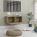 Meuble TV Chêne sonoma 80x30x30 cm Aggloméré
