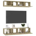 Meubles TV 4 pcs Chêne sonoma 80x30x30 cm Aggloméré
