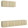 Meubles TV 3 pcs Chêne sonoma Aggloméré