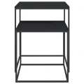 Ensemble de table basse 2 pcs Bois d'ingénierie et métal