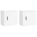 Tables de chevet murales 2 pcs Blanc 50x30x47 cm