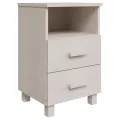 Tables de chevet HAMAR 2 pcs Blanc 40x35x62 cm Bois massif