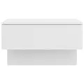 Tables de chevet murales 2 pcs Blanc brillant