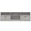 Meuble TV Gris béton 150x33,5x45 cm Bois d'ingénierie