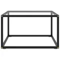 Table basse Noir avec verre trempé 60x60x35 cm