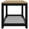 Table basse Marron clair et noir 90x45x45 cm MDF et fer