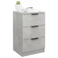 Table de chevet Gris béton 40x36x65 cm