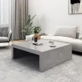 Table basse Gris béton 100x100x35 cm Aggloméré