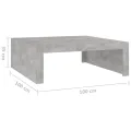 Table basse Gris béton 100x100x35 cm Aggloméré