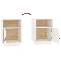 Tables de chevet 2 pcs Blanc 40x34x55 cm Bois de pin massif