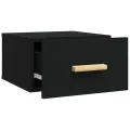 Table de chevet murale noir 35x35x20 cm