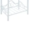 Table de chevet 2 pcs Acier et verre trempé 45x30,5x60 cm Blanc