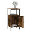 Tables de chevet 2 pcs chêne fumé 41x31x80 cm bois ingénierie