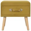 Tables de chevet 2 pcs Moutarde 40x35x40 cm Velours