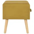 Tables de chevet 2 pcs Moutarde 40x35x40 cm Velours