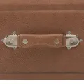 Table basse Marron foncé 80x40x46 cm Similicuir