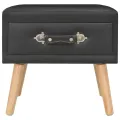 Tables de chevet 2 pcs Noir 40x35x40 cm Similicuir