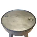 Table basse Bois de récupération massif 60 x 45 cm Argenté