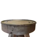 Table basse Bois de récupération massif 60 x 45 cm Argenté