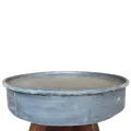 Table basse Bois de récupération massif 60 x 45 cm Argenté