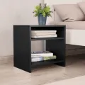 Tables de chevet 2 pcs Noir 40x30x40 cm Bois d'ingénierie