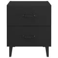 Tables de chevet 2 pcs Noir 40x35x47,5 cm