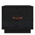 Tables de chevet 2 pcs Noir 40x34x35 cm Bois de pin massif
