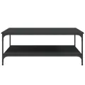 Table basse noir 100x100x40 cm bois d'ingénierie