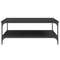 Table basse noir 100x100x40 cm bois d'ingénierie