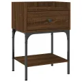 Tables de chevet 2pcs chêne brun 40,5x31x60cm bois d’ingénierie