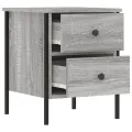 Table de chevet sonoma gris 40x42x50 cm bois d'ingénierie