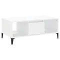 Table basse Blanc 90x50x36,5 cm Bois d'ingénierie