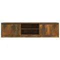 Meuble TV Chêne fumé 140x40x35,5 cm Bois d'ingénierie