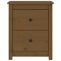 Tables de chevet 2pcs Marron miel 50x35x61,5 cm Bois pin massif