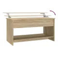 Table basse Chêne sonoma 102x50x52,5 cm Bois d'ingénierie