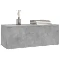 Meuble TV Gris béton 80x34x30 cm Aggloméré