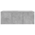 Meuble TV Gris béton 80x34x30 cm Aggloméré