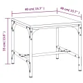 Tables d'appoint 2 pcs Chêne marron 40x40x35 cm Bois ingénierie