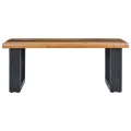 Table basse 100 x 50 x 40 cm Bois de teck massif et polyrésine