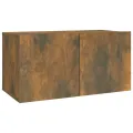 Ensemble de meubles TV 2 pcs Chêne fumé Bois d'ingénierie