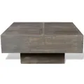 Table basse carrée Marron foncé Bois massif de manguier
