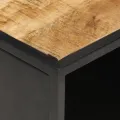 Table basse à porte sculptée 90x55x36 cm Bois de manguier brut