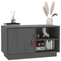 Meuble TV Gris 70x34x40 cm Bois de pin massif
