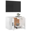 Meuble TV mural Blanc brillant 57x34,5x40 cm