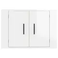 Meuble TV mural Blanc brillant 57x34,5x40 cm