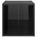 Meubles TV 4 pcs Noir brillant 37x35x37 cm Aggloméré