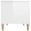 Table basse Blanc brillant 90x44,5x45 cm Bois d'ingénierie