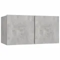 Ensemble de meubles TV 6 pcs Gris béton Bois d'ingénierie