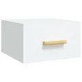 Table de chevet murale blanc 35x35x20 cm