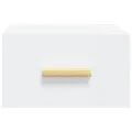 Table de chevet murale blanc 35x35x20 cm